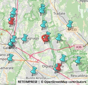 Mappa Via XXV Luglio, 21054 Fagnano Olona VA, Italia (4.9475)