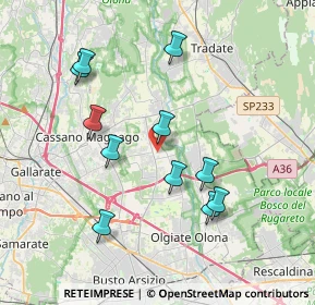 Mappa Via XXV Luglio, 21054 Fagnano Olona VA, Italia (3.63545)