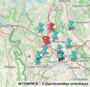 Mappa Via Montebello, 21013 Gallarate VA, Italia (6.28643)