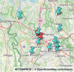 Mappa Via Montebello, 21013 Gallarate VA, Italia (7.20231)