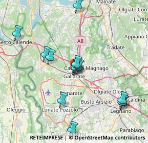 Mappa Via Montebello, 21013 Gallarate VA, Italia (7.22714)
