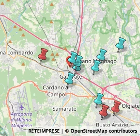 Mappa Via Montebello, 21013 Gallarate VA, Italia (3.69833)