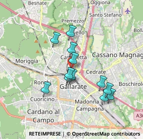 Mappa Via Montebello, 21013 Gallarate VA, Italia (1.50083)