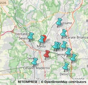 Mappa Via Marsala, 20821 Meda MB, Italia (3.655)