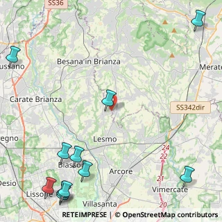 Mappa Via Giosuè Carducci, 20856 Correzzana MB, Italia (6.88364)