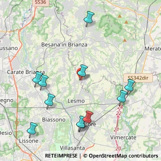 Mappa Via Giosuè Carducci, 20856 Correzzana MB, Italia (4.91636)