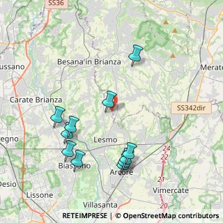 Mappa Via Giosuè Carducci, 20856 Correzzana MB, Italia (4.23091)