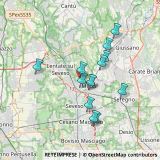 Mappa Via Antonio Rosmini, 20821 Meda MB, Italia (3.23615)