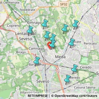Mappa Via Antonio Rosmini, 20821 Meda MB, Italia (1.80545)