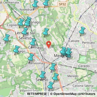 Mappa Via Antonio Rosmini, 20821 Meda MB, Italia (2.555)