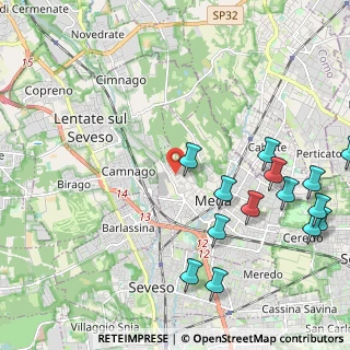 Mappa Via Antonio Rosmini, 20821 Meda MB, Italia (2.69357)