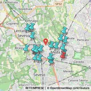 Mappa Via Antonio Rosmini, 20821 Meda MB, Italia (1.6135)