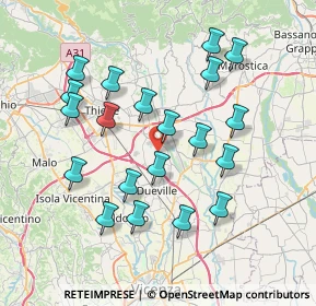 Mappa 36030 Montecchio Precalcino VI, Italia (7.3635)