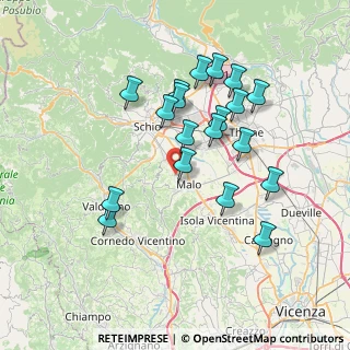 Mappa Via Antonella, 36030 Monte di malo VI, Italia (6.87263)