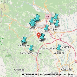 Mappa Via Antonella, 36030 Monte di malo VI, Italia (6.59895)