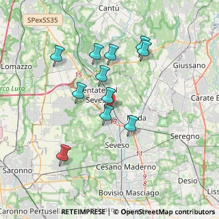 Mappa Via Col di Lana, 20823 Lentate sul Seveso MB, Italia (3.30727)
