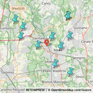 Mappa Via Col di Lana, 20823 Lentate sul Seveso MB, Italia (4.61091)