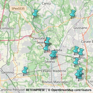 Mappa Via Col di Lana, 20823 Lentate sul Seveso MB, Italia (5.28923)