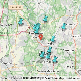 Mappa Via Col di Lana, 20823 Lentate sul Seveso MB, Italia (3.79462)
