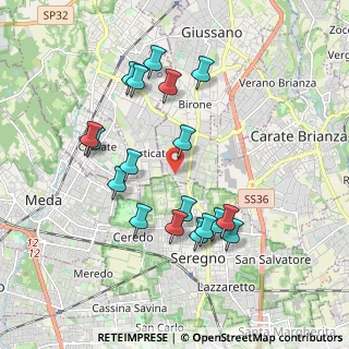 Mappa Via Belluno, 20833 Giussano MB, Italia (1.84556)