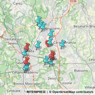 Mappa Via Belluno, 20833 Giussano MB, Italia (3.44813)