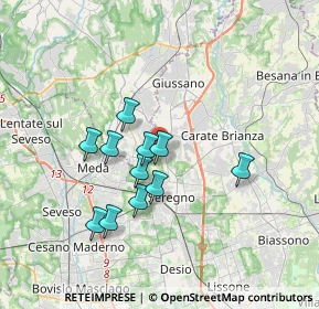 Mappa Via Belluno, 20833 Giussano MB, Italia (2.94636)