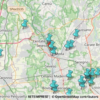 Mappa Via Padova, 20030 Lentate sul Seveso MB, Italia (6.2075)