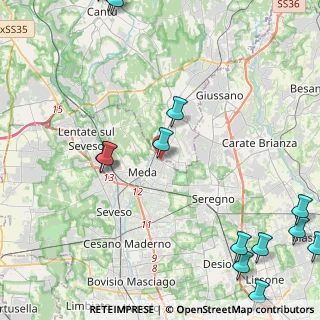 Mappa Via Eugenio Montale, 20821 Meda MB, Italia (6.56786)