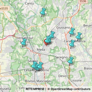 Mappa Via Eugenio Montale, 20821 Meda MB, Italia (3.9875)