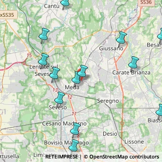 Mappa Via Eugenio Montale, 20821 Meda MB, Italia (5.29769)