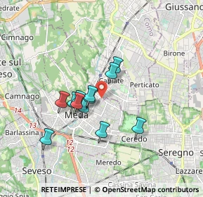 Mappa Via Eugenio Montale, 20821 Meda MB, Italia (1.33333)