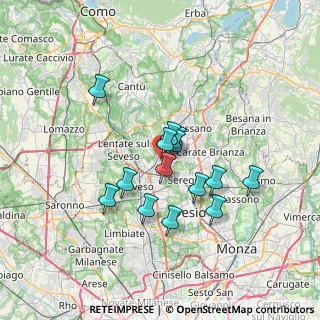Mappa Via Eugenio Montale, 20821 Meda MB, Italia (5.475)