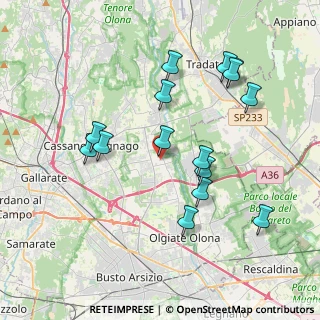 Mappa Via G. Mazzini, 21054 Fagnano Olona VA, Italia (3.84667)