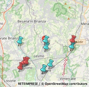 Mappa Via S. Giovanni Bosco, 23880 Casatenovo LC, Italia (4.48917)