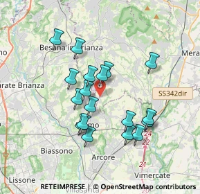 Mappa Via S. Giovanni Bosco, 23880 Casatenovo LC, Italia (3.09111)