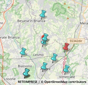 Mappa Via San Giovanni Bosco, 23880 Casatenovo LC, Italia (4.66636)