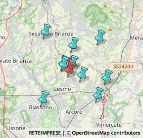 Mappa Via S. Giovanni Bosco, 23880 Casatenovo LC, Italia (2.63455)