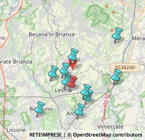 Mappa Via S. Giovanni Bosco, 23880 Casatenovo LC, Italia (3.50091)