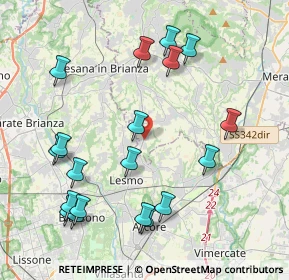 Mappa Via San Giovanni Bosco, 23880 Casatenovo LC, Italia (4.57474)