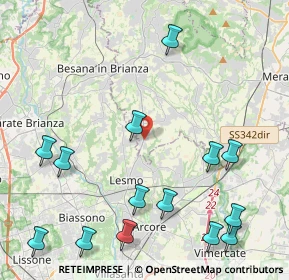 Mappa Via San Giovanni Bosco, 23880 Casatenovo LC, Italia (5.44643)