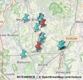 Mappa Via San Giovanni Bosco, 23880 Casatenovo LC, Italia (2.96167)