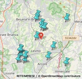 Mappa Via San Giovanni Bosco, 23880 Casatenovo LC, Italia (3.96118)