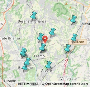 Mappa Via San Giovanni Bosco, 23880 Casatenovo LC, Italia (3.88462)