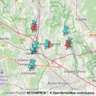 Mappa 21012 Cassano Magnago VA, Italia (3.43909)