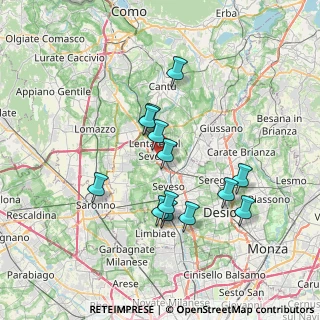 Mappa Via Francioli Giovanni, 20823 Lentate sul Seveso MB, Italia (6.38769)