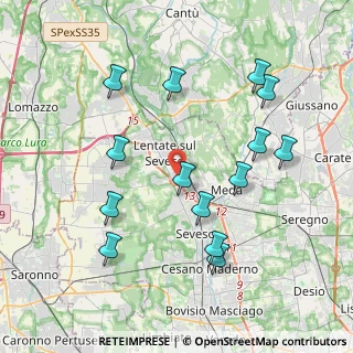 Mappa Via Francioli Giovanni, 20823 Lentate sul Seveso MB, Italia (4.09286)