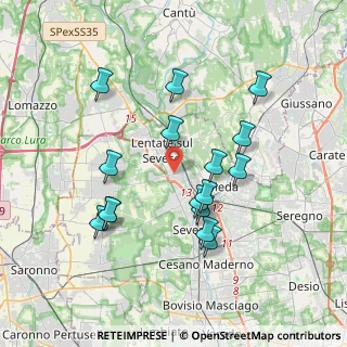 Mappa Via Francioli Giovanni, 20823 Lentate sul Seveso MB, Italia (3.55438)