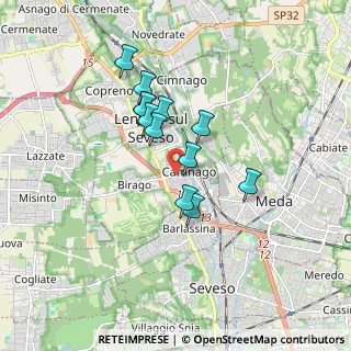 Mappa Via Francioli Giovanni, 20823 Lentate sul Seveso MB, Italia (1.34833)