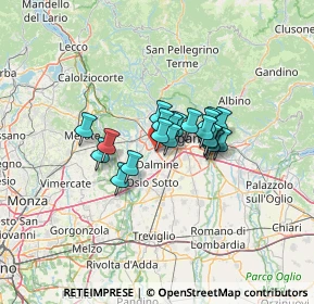 Mappa Via Enrico Frizzoni, 24048 Treviolo BG, Italia (7.8455)