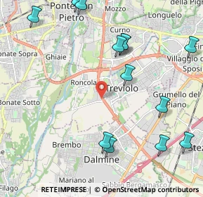 Mappa Via Enrico Frizzoni, 24048 Treviolo BG, Italia (2.59308)
